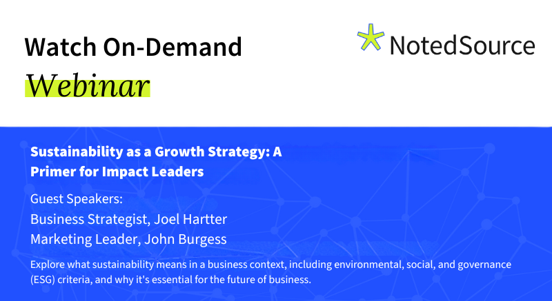 Sustainability as Growth Strategy On-Demand Webinar